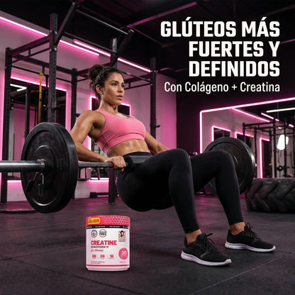 Creatina para Mujeres — Glúteos Firmes y Recuperación