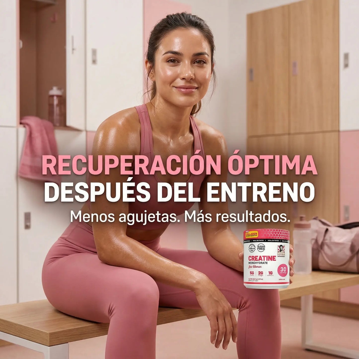 Creatina para Mujeres — Glúteos Firmes y Recuperación